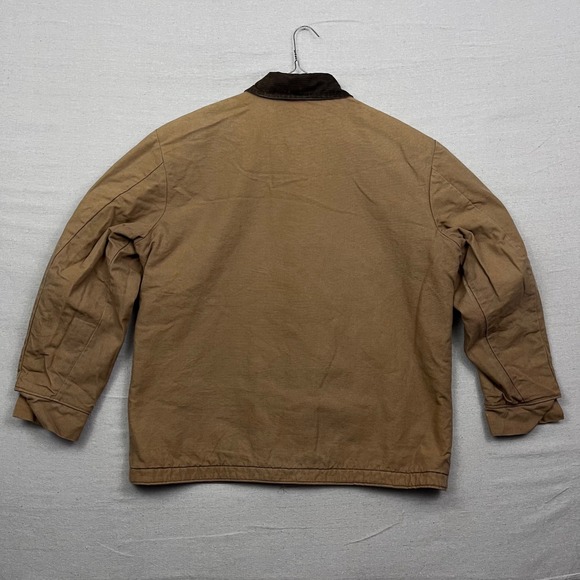 Vintage 90s Big Ben Mens Tan Canvas Chore Coat Blanket Lined Work Jacket 44 - Picture 2 of 9